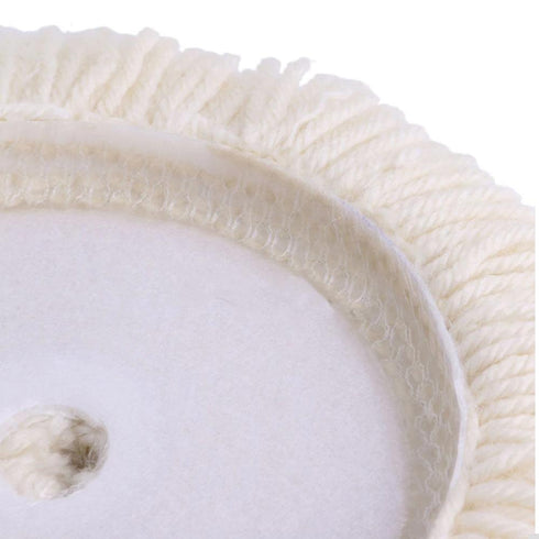 Hook & Loop Buffing Pad for Compound Cutting & Polishing, 100% Wool